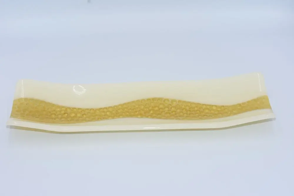 Christiane Karuna Santoro Studio Kiln-Formed Art Glass Channel Murini Plate